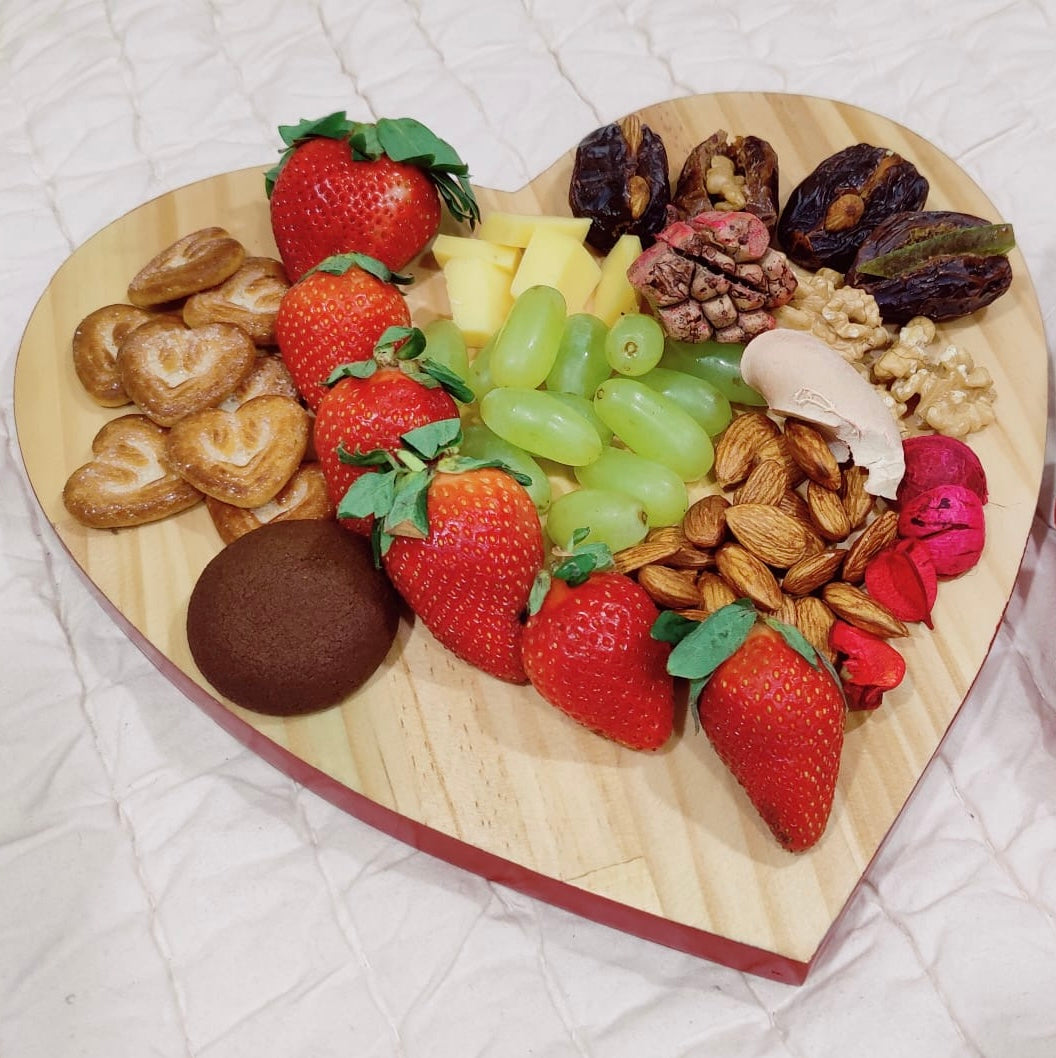 Heart Shape  Wooden Platter