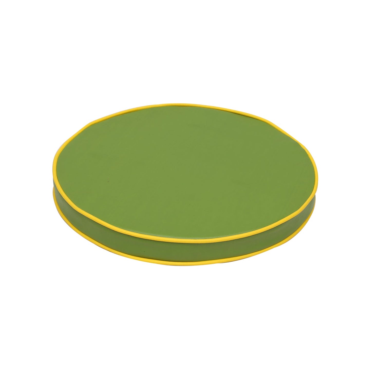 Pixy  Floor Cushion -Round - Seating Vinyl  Cushion (Green with Piping)