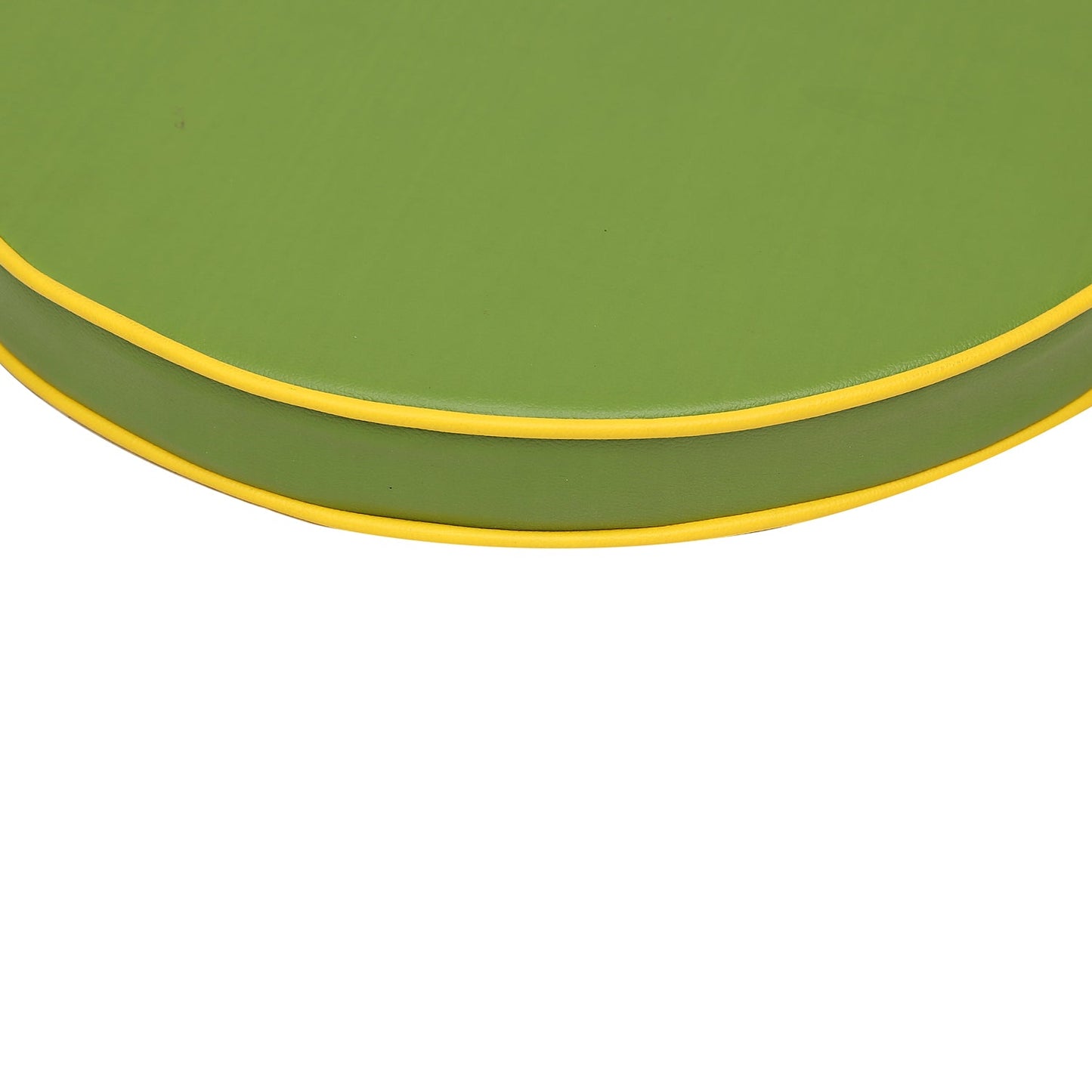 Pixy  Floor Cushion -Round - Seating Vinyl  Cushion (Green with Piping)