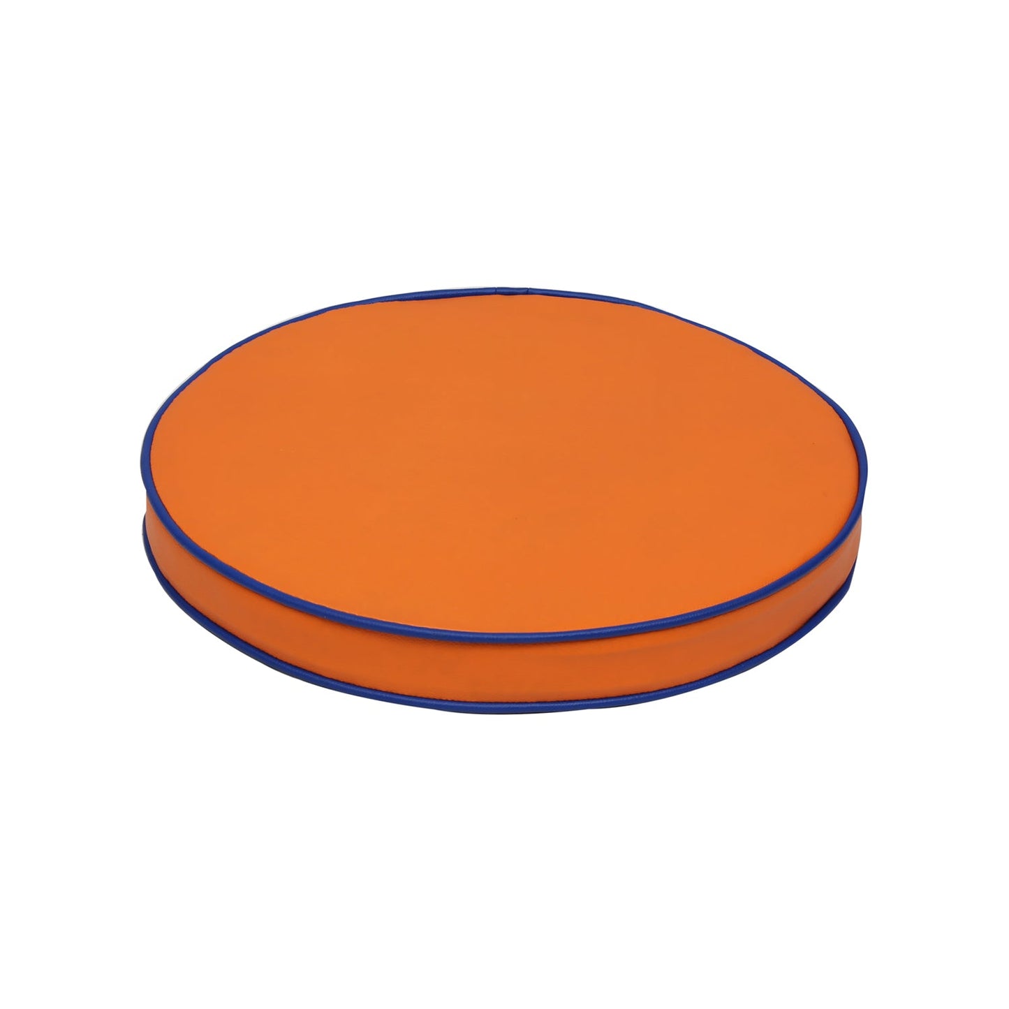 Pixy Floor Cushion Round Seating /Vinyl Cushion (Orange and Piping)