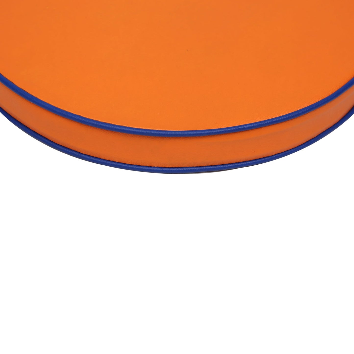 Pixy Floor Cushion Round Seating /Vinyl Cushion (Orange and Piping)