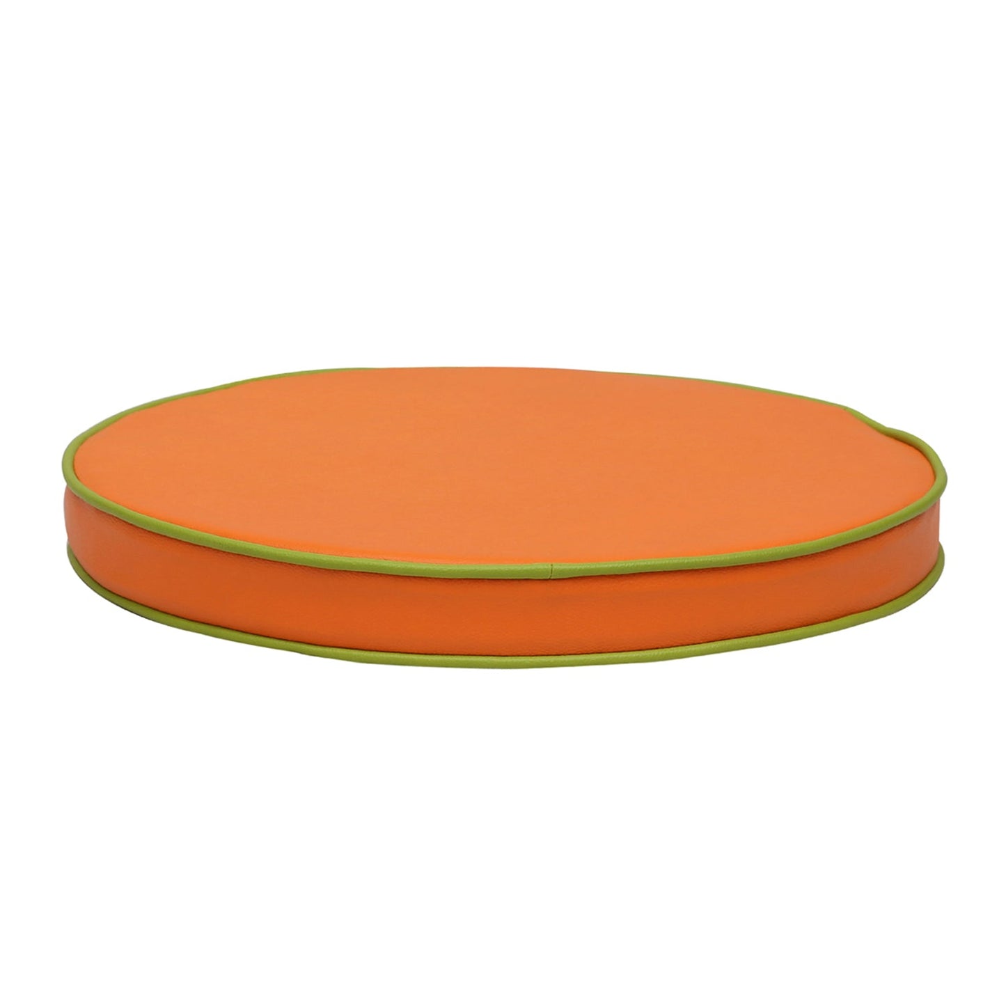 Pixy Floor Cushion Round Seating /Vinyl Cushion (Orange and Piping)