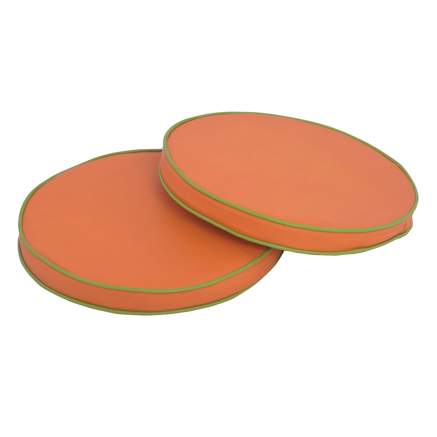 Pixy Floor Cushion Round Seating /Vinyl Cushion (Orange and Piping)