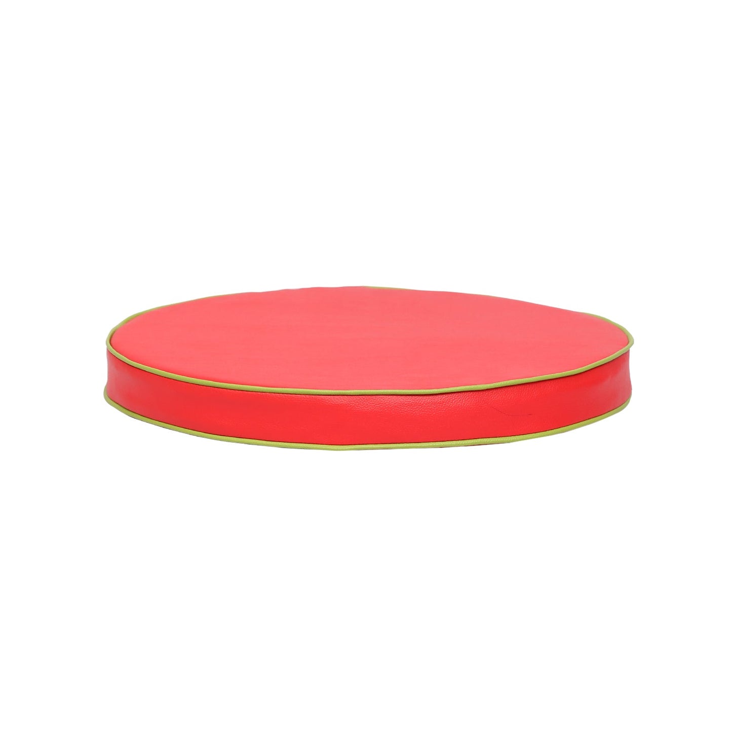 Pixy Floor cushion-Round -Seating Vinyl Cushion (Red with Piping)