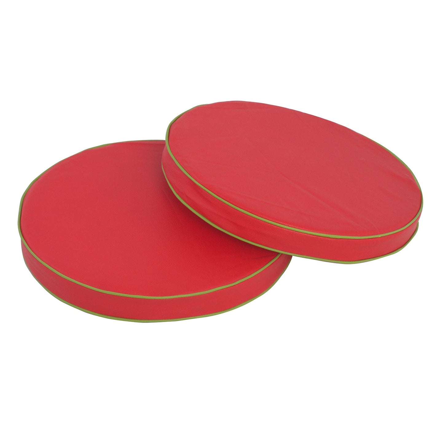 Pixy Floor cushion-Round -Seating Vinyl Cushion (Red with Piping)