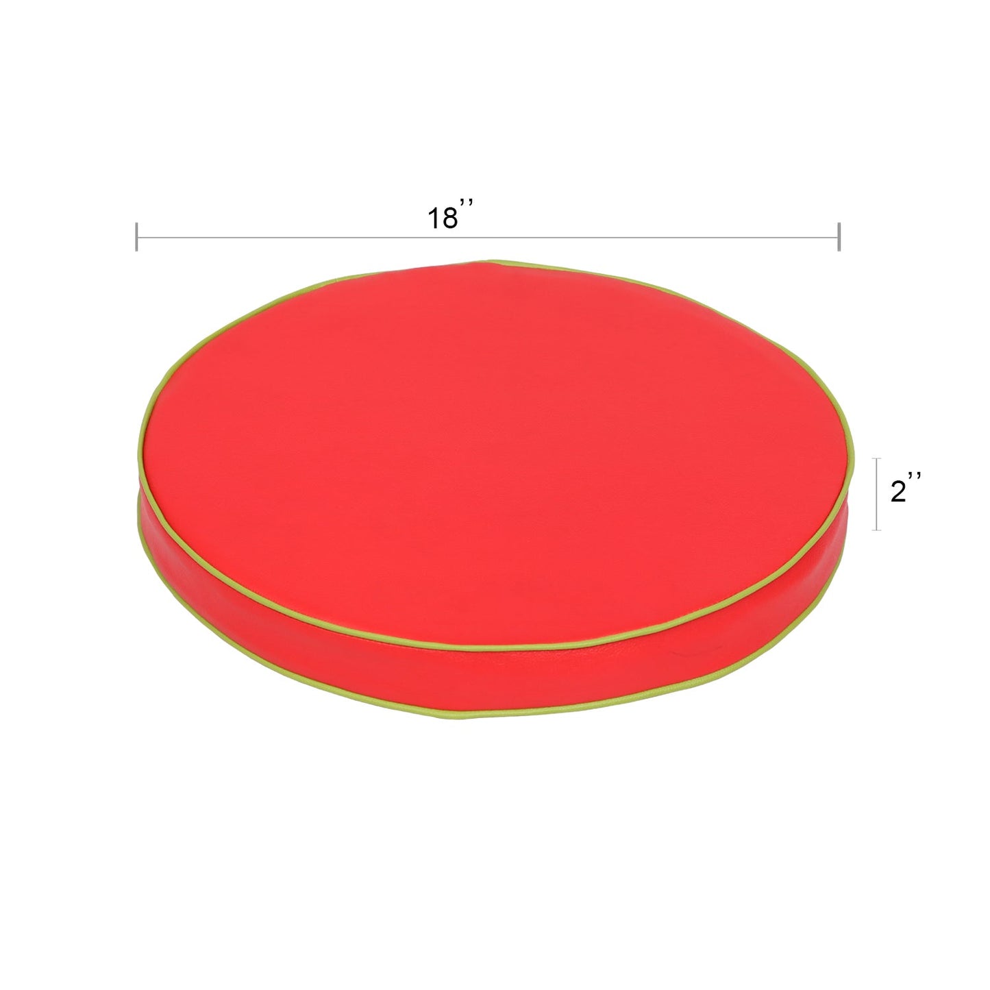 Pixy Floor cushion-Round -Seating Vinyl Cushion (Red with Piping)