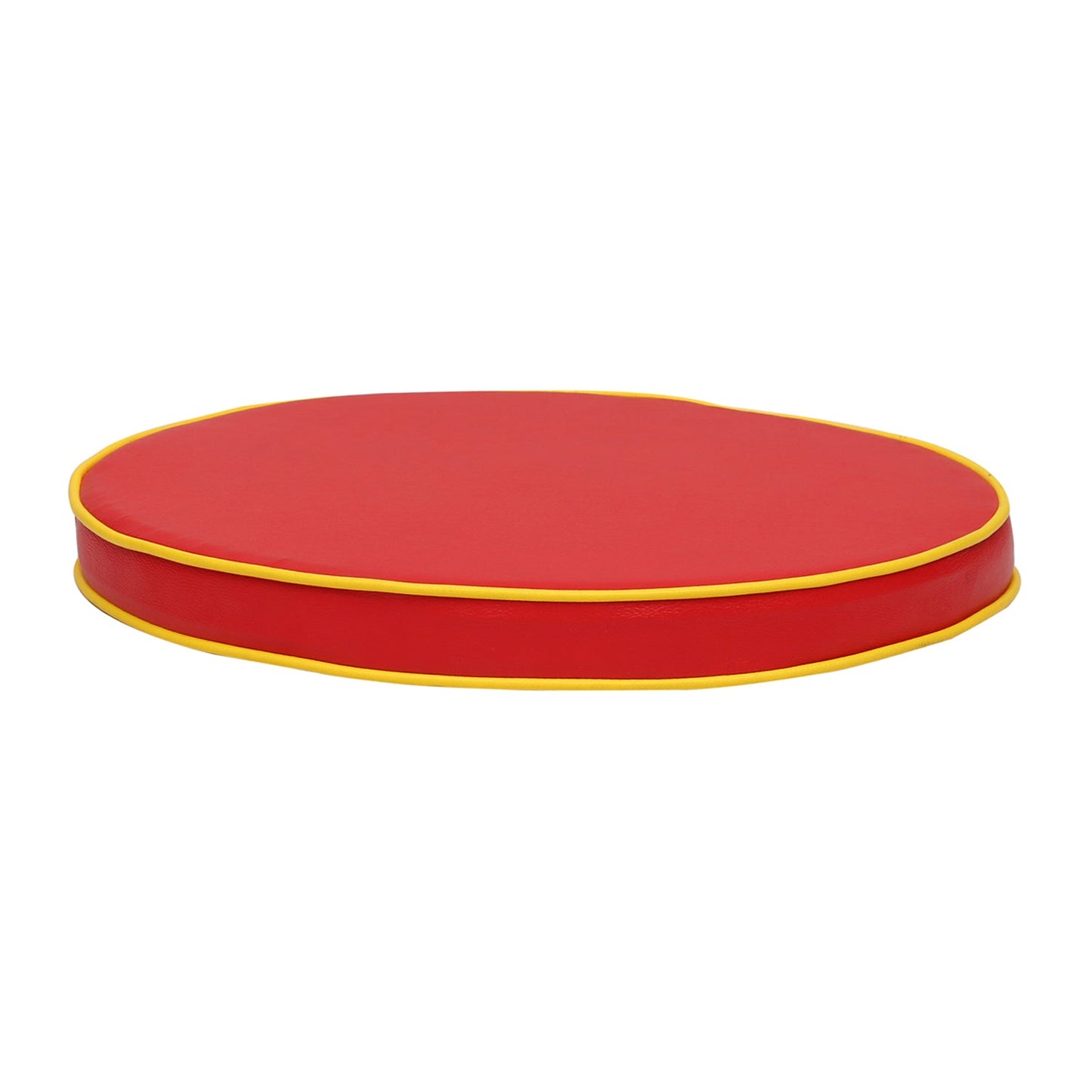 Pixy Floor cushion-Round -Seating Vinyl Cushion (Red with Piping)