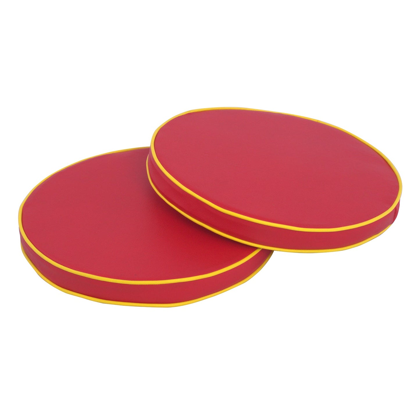 Pixy Floor cushion-Round -Seating Vinyl Cushion (Red with Piping)