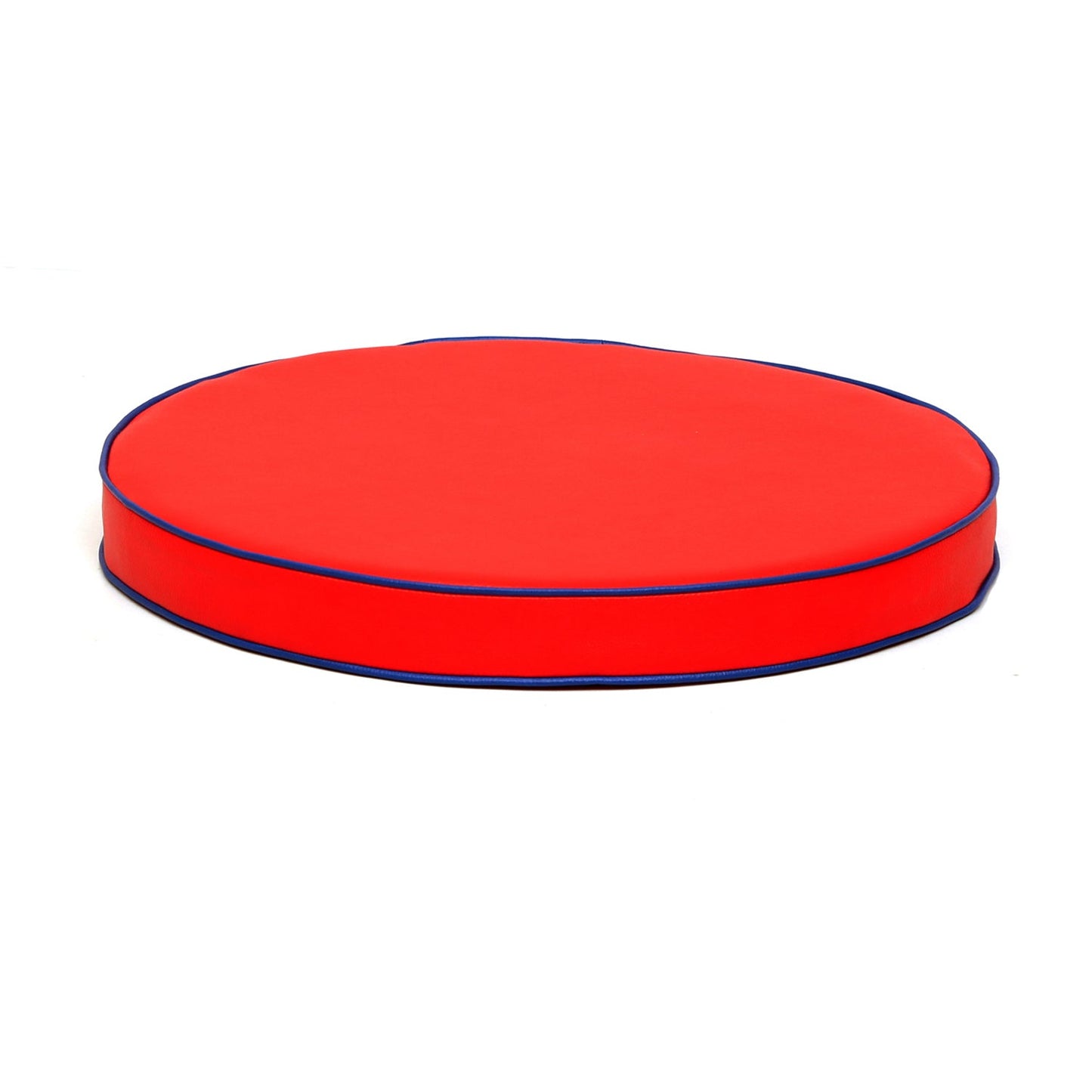 Pixy Floor cushion-Round -Seating Vinyl Cushion (Red with Piping)