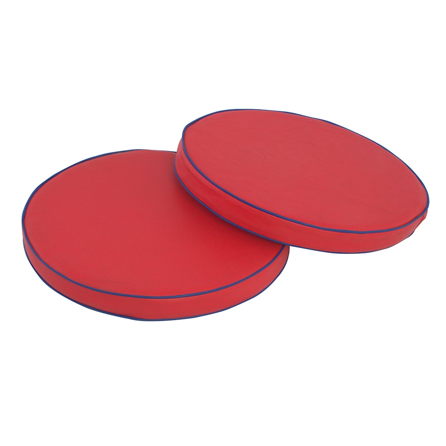 Pixy Floor cushion-Round -Seating Vinyl Cushion (Red with Piping)