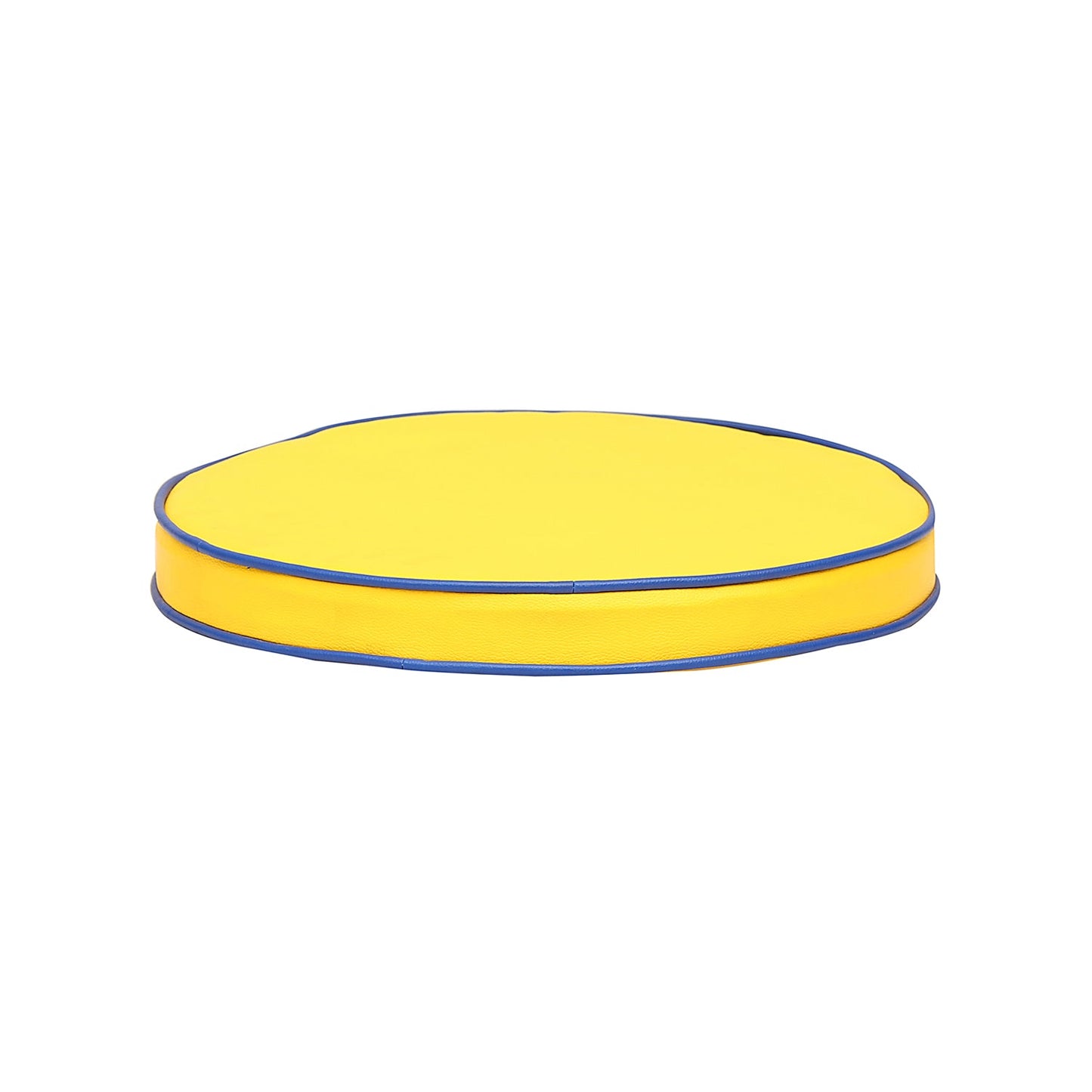 Pixy Floor Cushion -Round  -Seating Vinyl Cushion (Yellow with Piping )