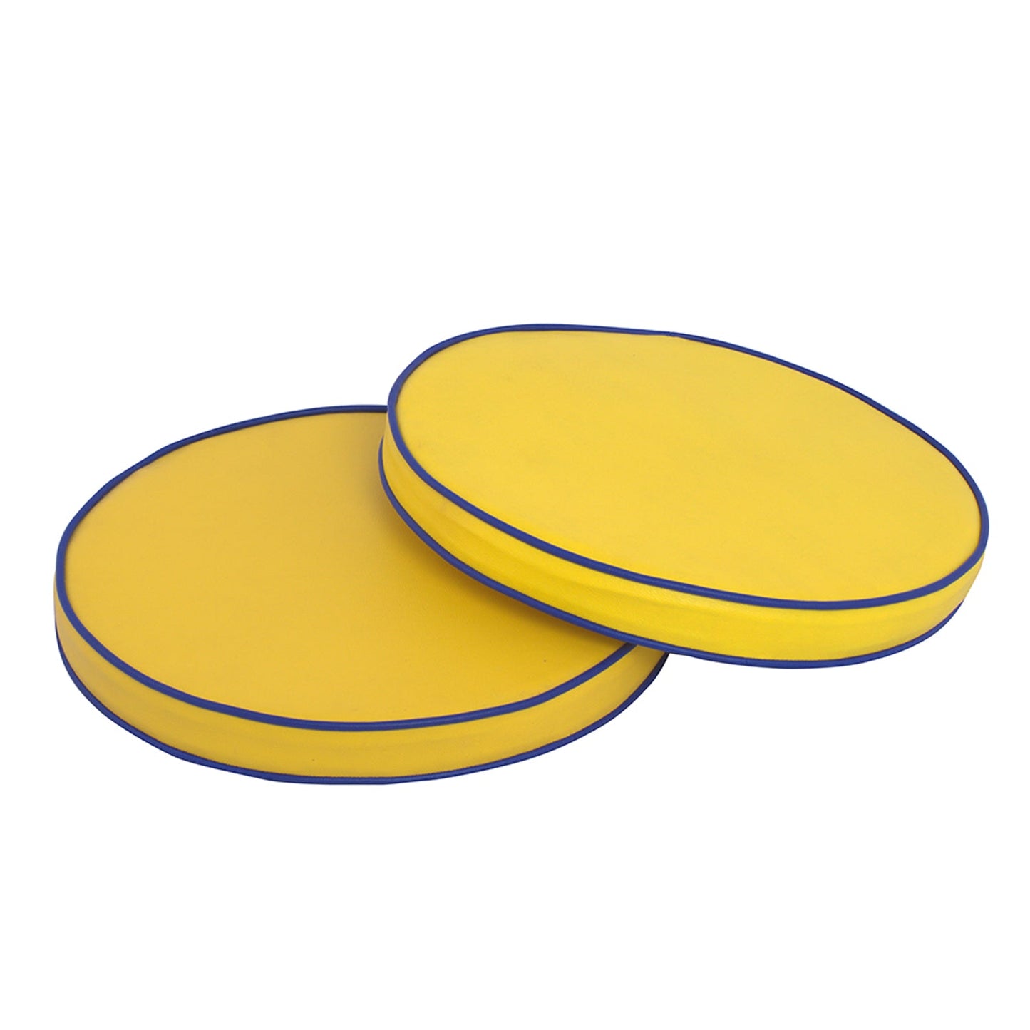 Pixy Floor Cushion -Round  -Seating Vinyl Cushion (Yellow with Piping )