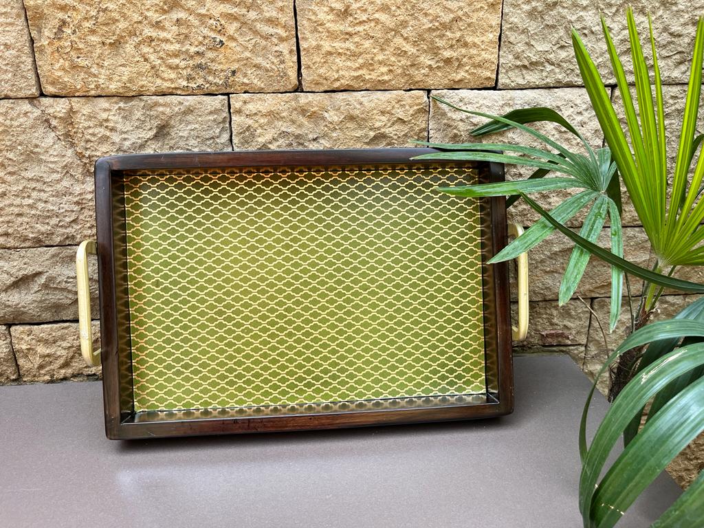 Green Inlay Kadi Tray