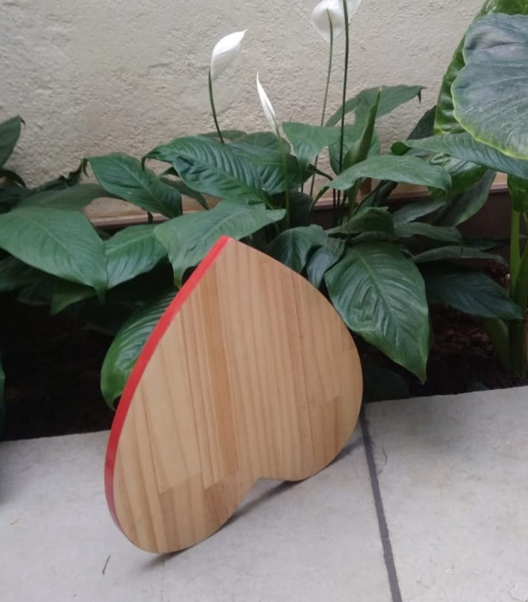 Heart Shape  Wooden Platter