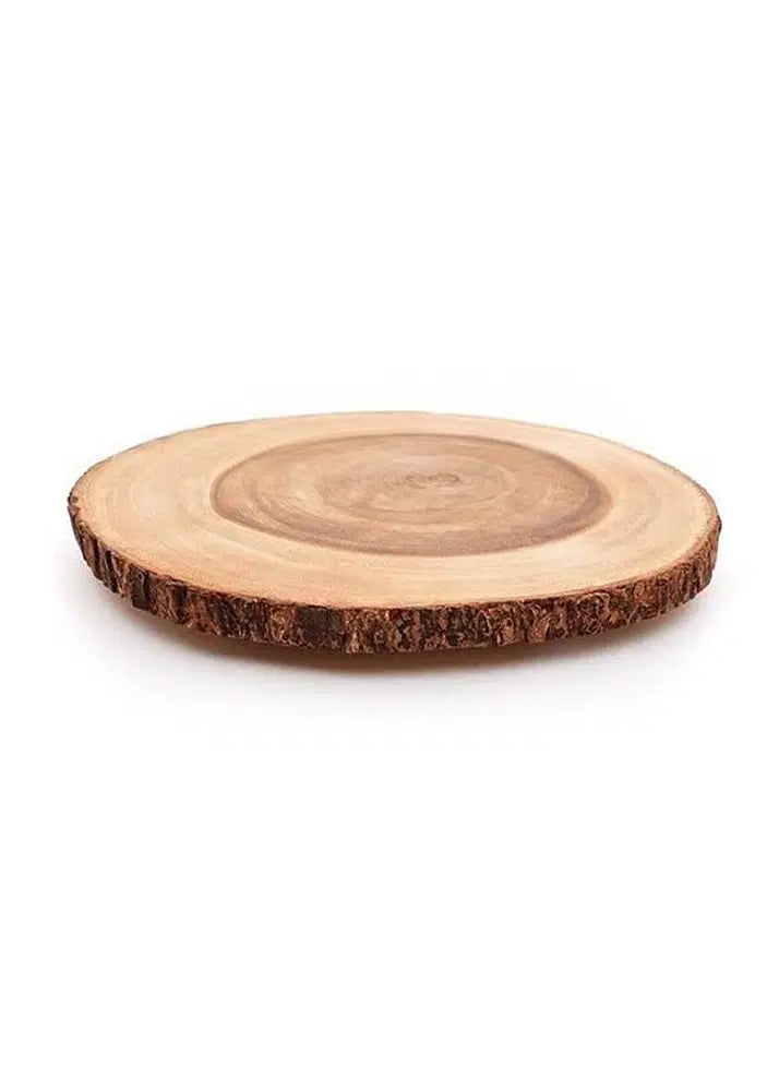 Raw Wood Round Platter