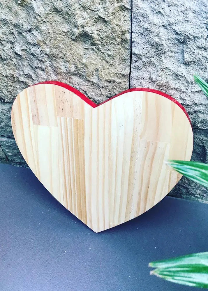 Heart Shape  Wooden Platter