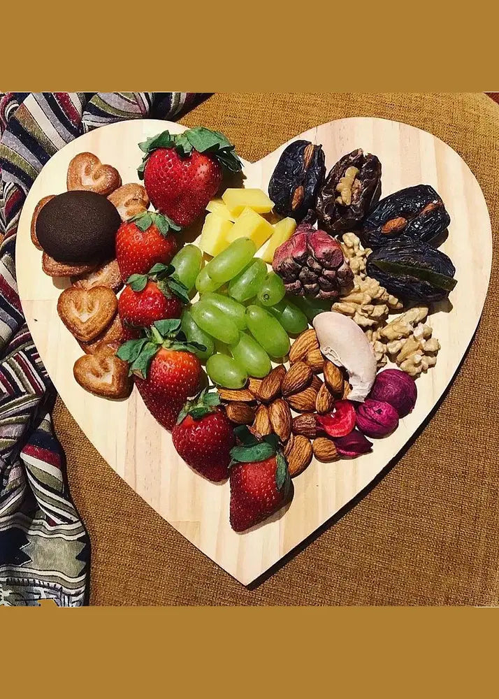 Heart Shape  Wooden Platter